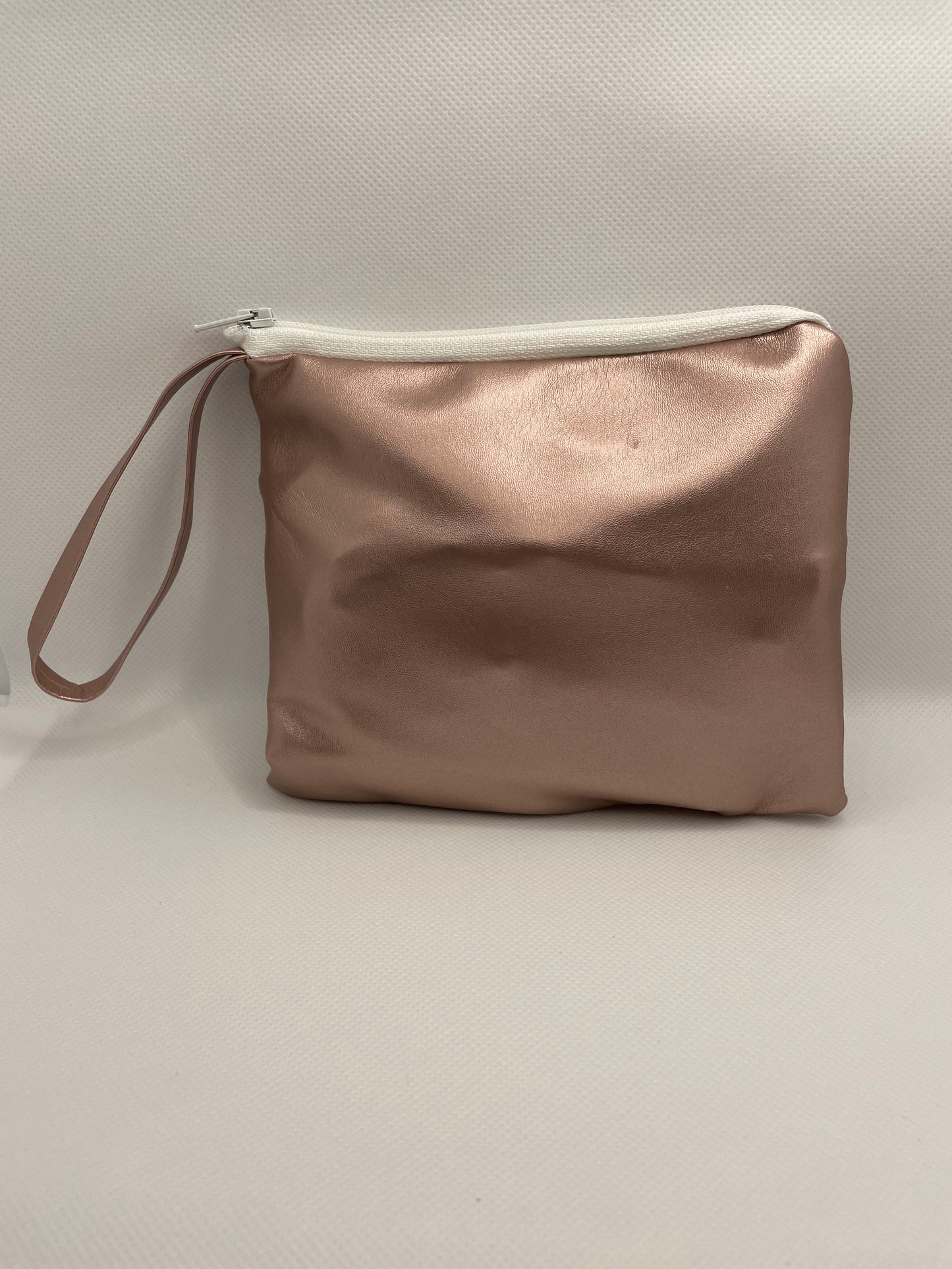 Foldable Ballet Slippers and Matching Bag - Rose Gold