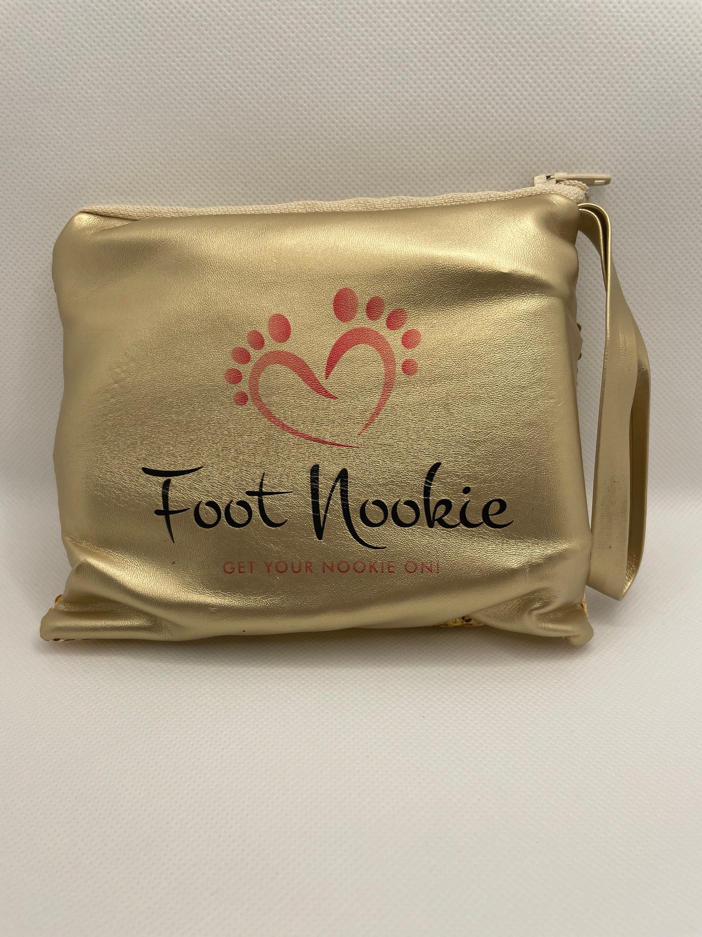 Foldable Ballet Slippers and Matching Bag - Gold Sequined