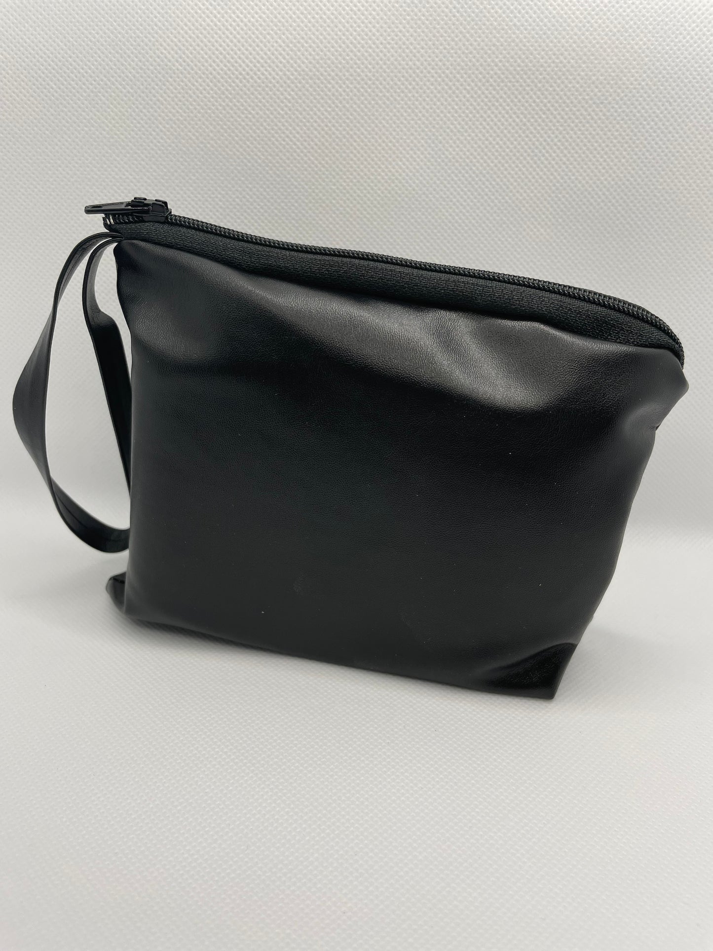 Foldable Ballet Slippers and Matching Bag - Black (Plain)