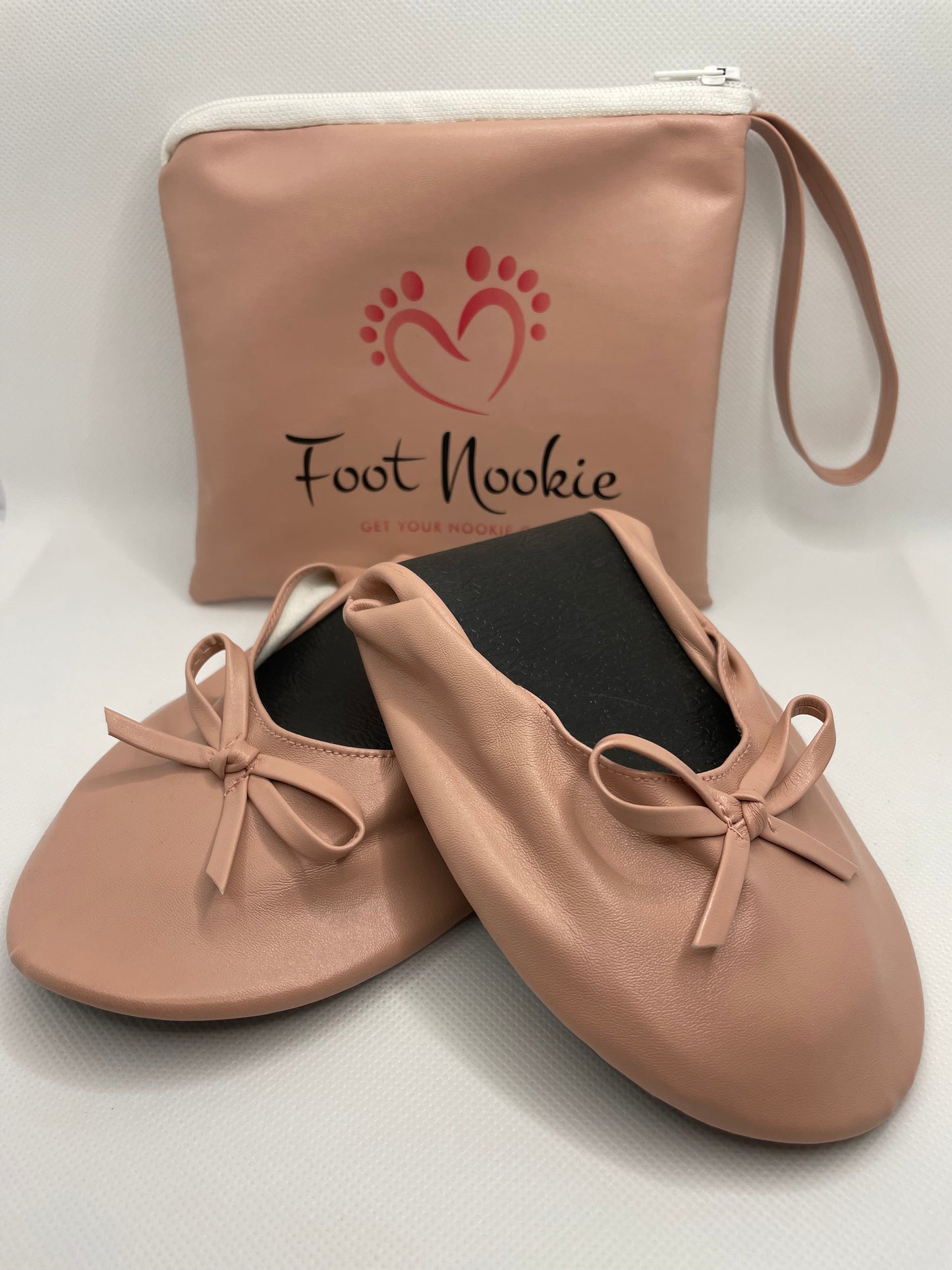 Foldable Ballet Slippers and Matching Bag - Pink (Neutral)